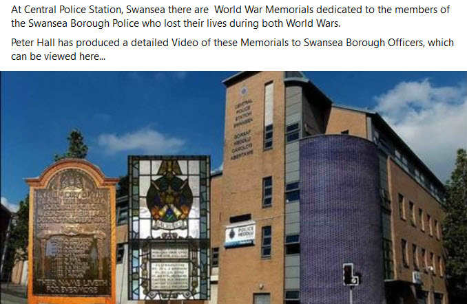 Video Memorial to Swansea Borough Officers 
